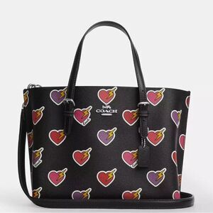 🔥🎁NWT! Coach Mollie Tote Bag 25 Heart Bolt Print Msrp: $378.00
